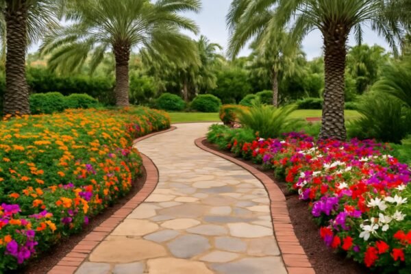 ممر حجري في حديقة بجدة